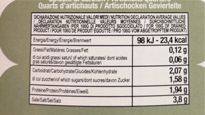 ITALCARCIOFI ARTICHAUT COUPE NATURALE 2650 ML