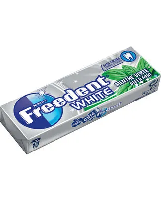 [034090] FREEDENT WHITE GREEN MINT DR. S/S