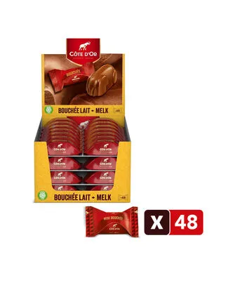 [015290] COTE D OR BOUCHEE PRALINES CHOCOLAT AU LAIT PRALINE 25GR X 48