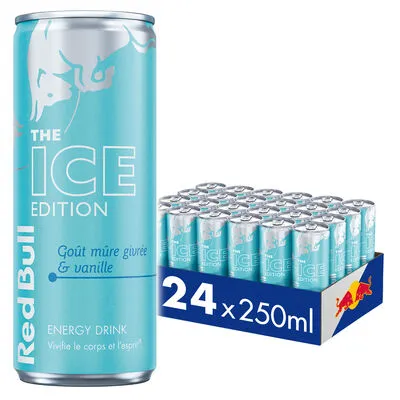 RED BULL THE ICE EDITION MURE GIVREE & VANILLE CAN 25CL