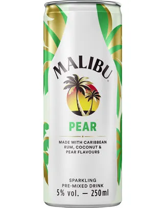 [054248] MALIBU PEAR PREMIX 5° CANS 25 CL X 12