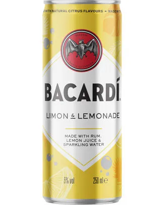 [053372] BACARDI LIMON & LEMONADE 5° CANS 25CL X 12