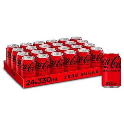 [052064] COCA COLA ZERO SLEEK CANS 33CL /30 PIECE