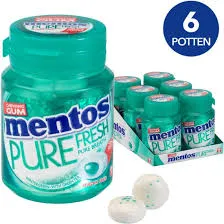 MENTOS GUM PURE FRESH WINTER GREEN 30P/60 GR X 6