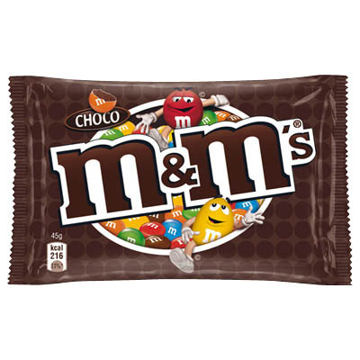 [014840] M&M S CHOCO SACHET SINGLE 45GR