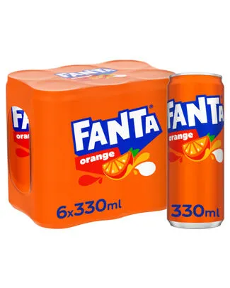 [052089] FANTA ORANGE SLEEK CANS 33CL 6-PACK