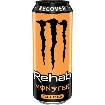 [054089] MONSTER ENERGY REHAB PEACH TEA CANS 50CL X 24