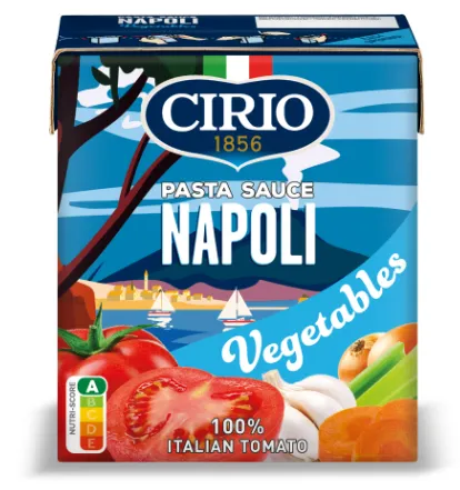 CIRIO SUGO NAPOLI VEGETABLES BRIK 340 GR X 12