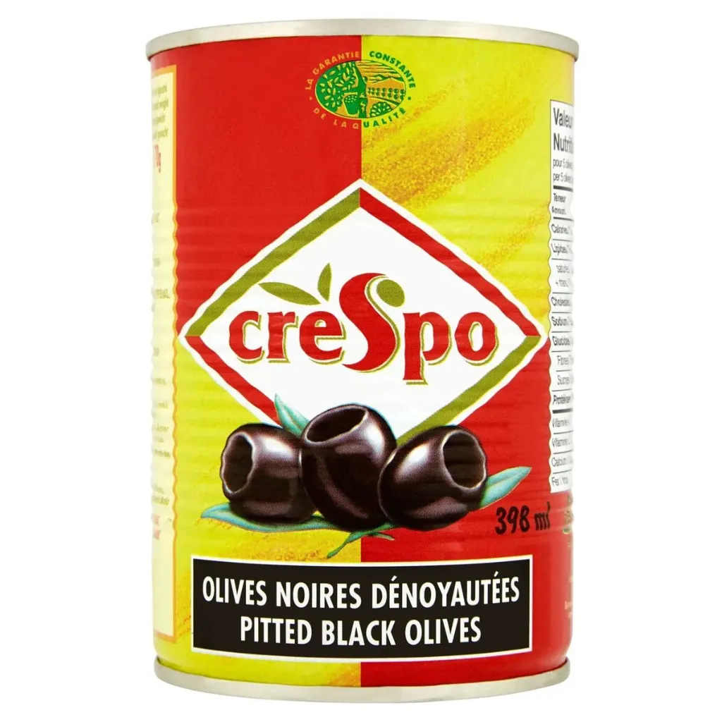CRESPO OLIVES NOIRES DENOYAUTES 400 GR X 12