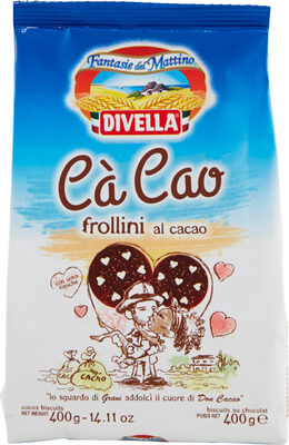 DIVELLA CA CAO FROLLINI AL CACAO 400 GR X 18