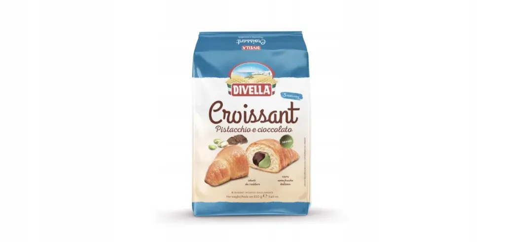 DIVELLA CROISSANT PISTACCHIO CIOCC 210 GR X 8