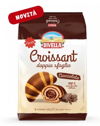 DIVELLA CROISSANT SFOGLIA CHOCOLAT 225 GR X 8