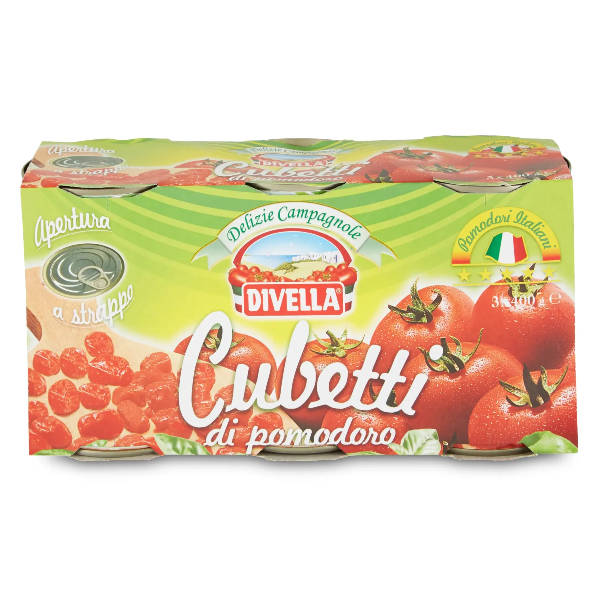 DIVELLA POMODORI CUBETTI 400 GR X 8