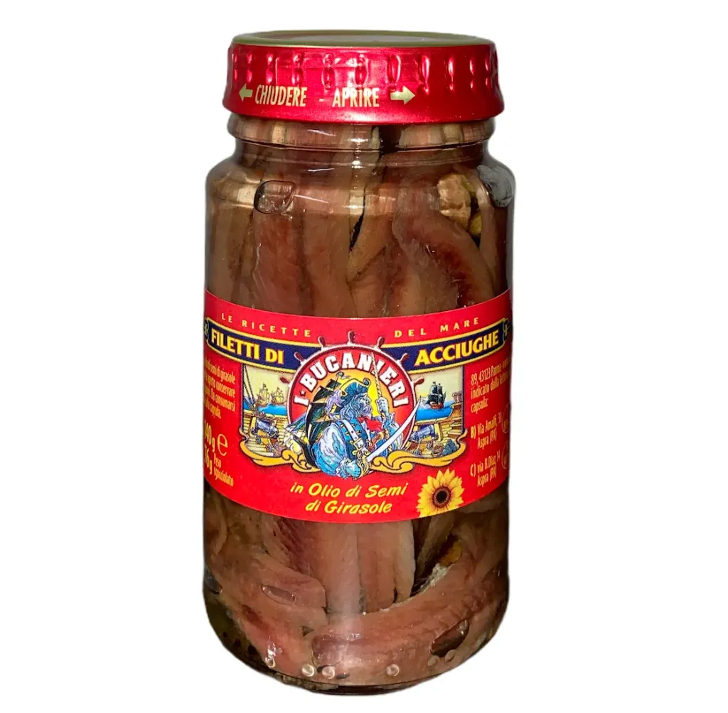 I BUCANIERI FILETS D ANCHOIS A L'HUILE 140 GR X 12