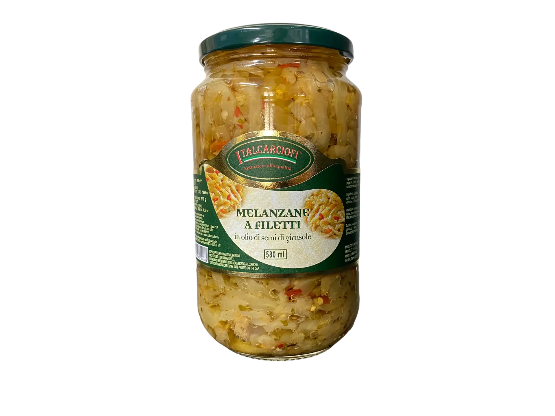 ITALCARCIOFI MELANZANE A FILETTI IN OLIO 580 ML X 12
