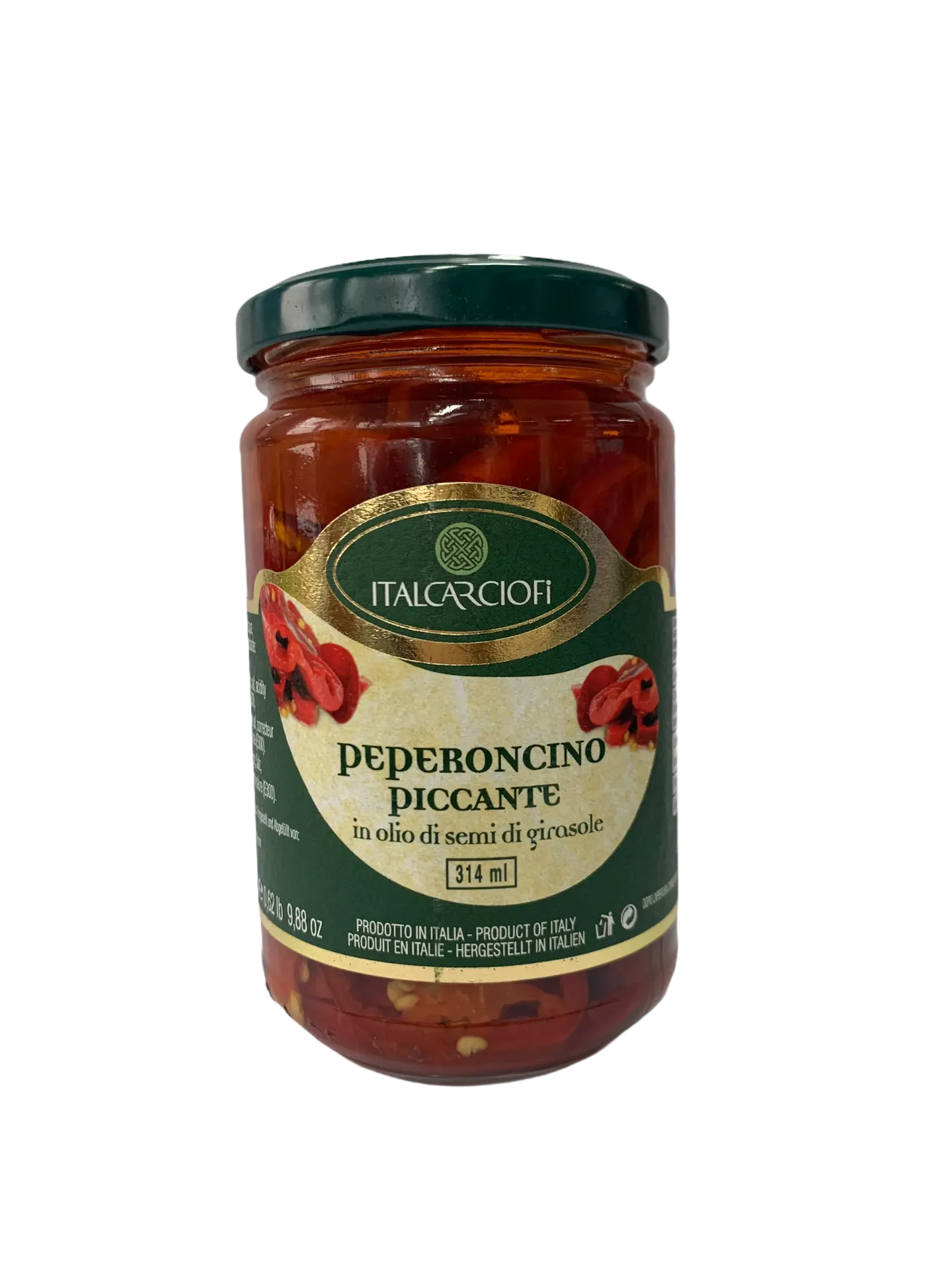 ITALCARCIOFI PEPERONCINI PICCANTI IN OLIO 314 ML X 12