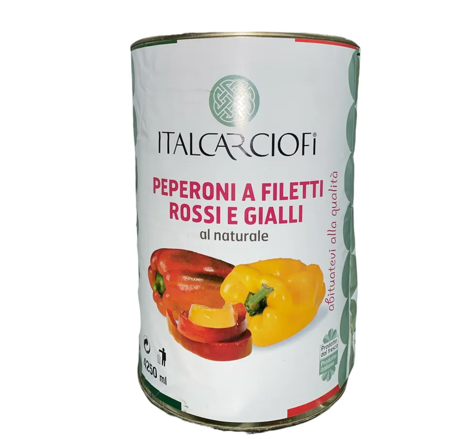 ITALCARCIOFI PEPERONI R/G A FILETTI AL NATURALE 4250 ML