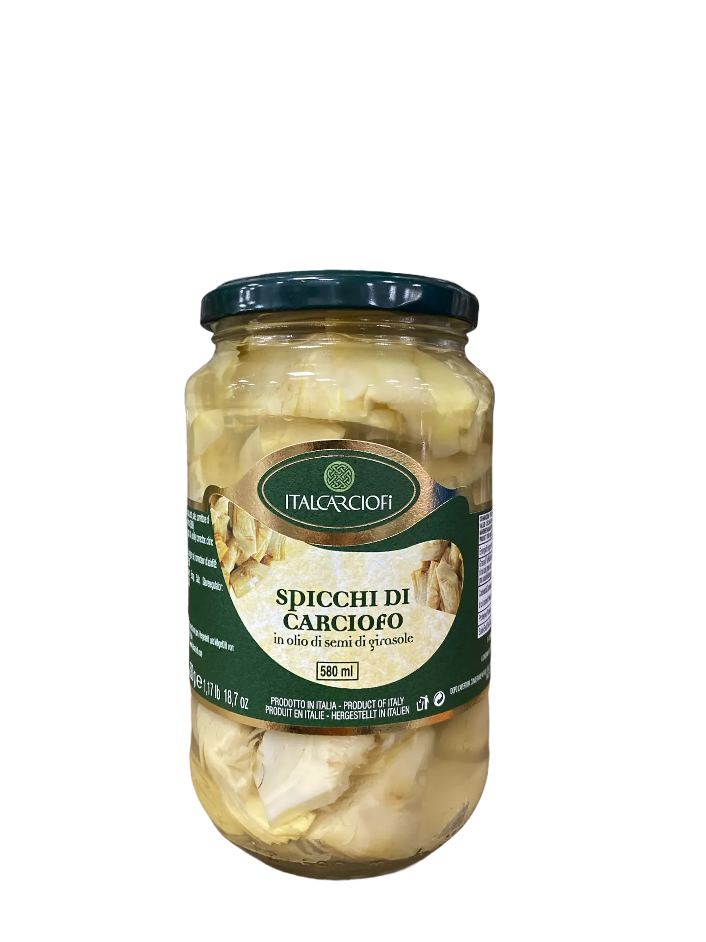 ITALCARCIOFI SPICCHI CARCIOFI IN OLIO 580 ML X 12