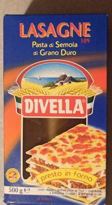 DIVELLA N 109 LASAGNE DI SEMOLA 500 GR X 12