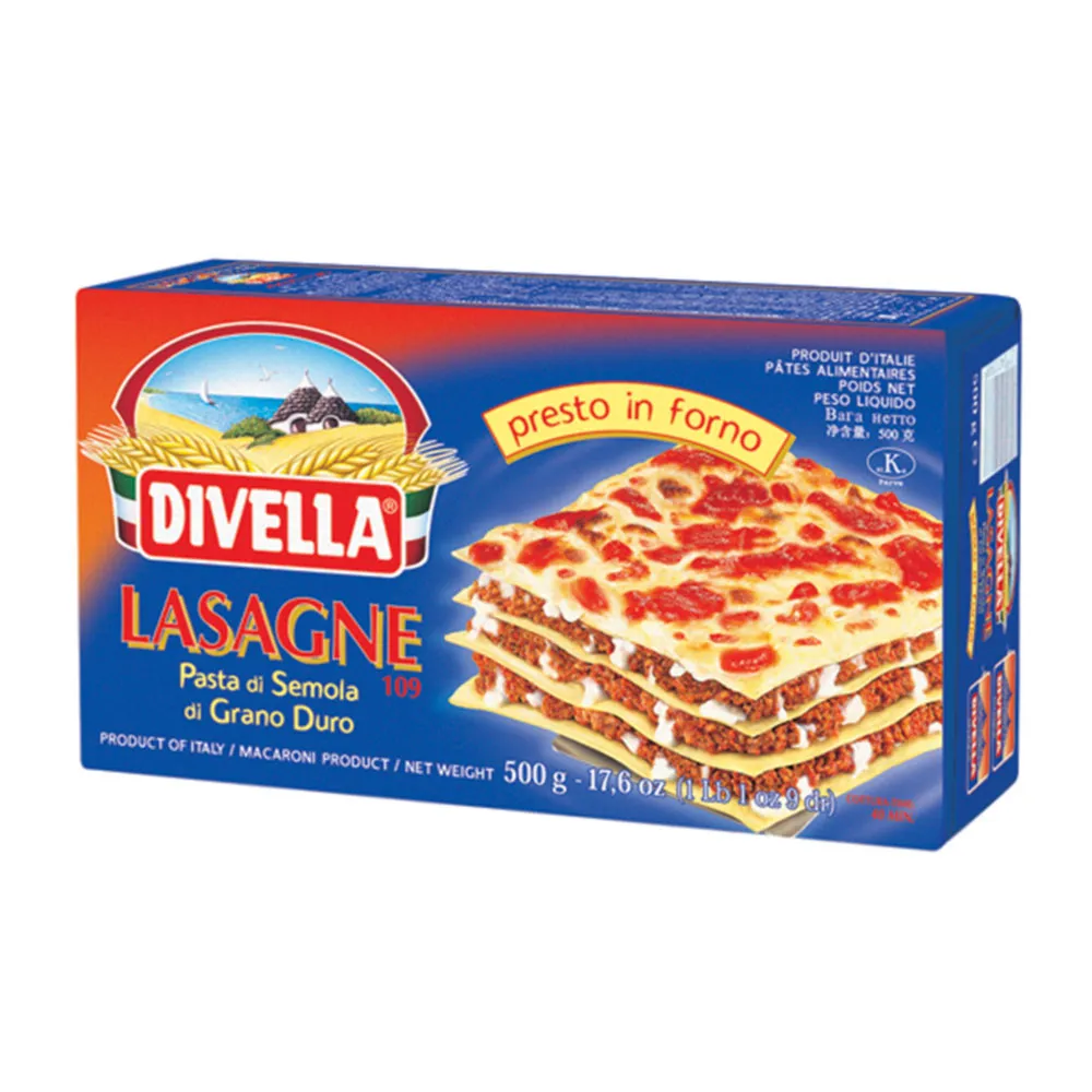 DIVELLA N 109 LASAGNE DI SEMOLA 500 GR X 12