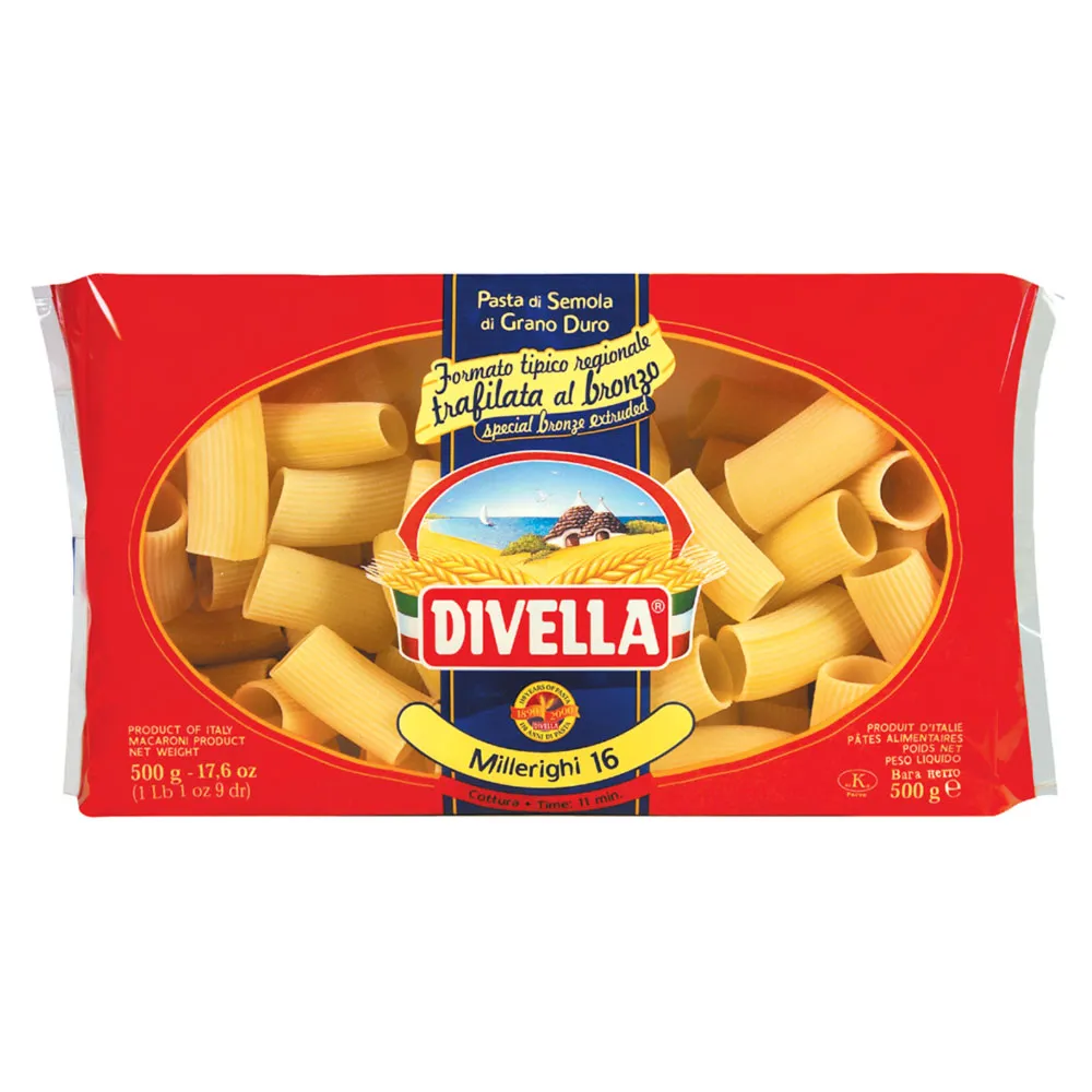 DIVELLA N 16 PACCHERI RIGATI 500 GR X 12
