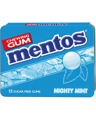 [025044] MENTOS GUM MIGHTY MINT BLISTER 12P