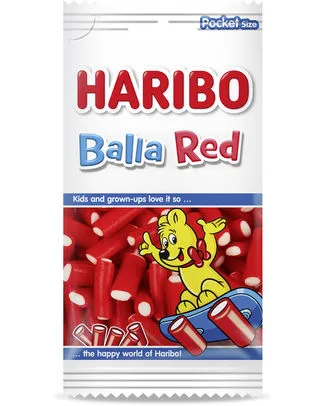 [029032] HARIBO FLOWPACK BALLA RED 110GR