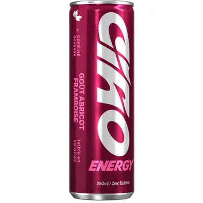 CIAO ENERGY DRINK ABRICOT FRAMBOISE CANS 25CL