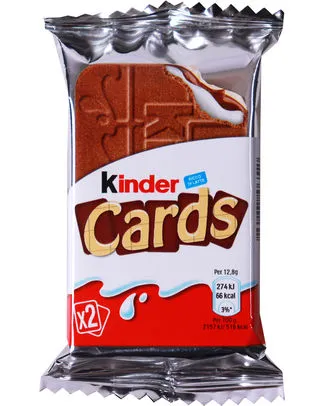 [015783] KINDER CARDS CHOCOLAT T2 25,6GR x 30