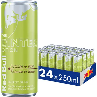 [054466] RED BULL ENERGY DRINK WINTER/26 ED. PISTACHE/BAIES CANS 25CL X 24