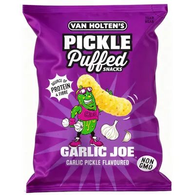 [084251] VAN HOLTEN S GARLIC JOE PICKLE PUFFS 90GR X 10