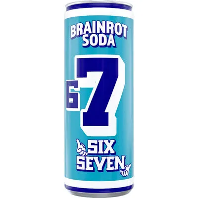 [054172] BRAINROT SODA SIX SEVEN (BLEU) CANS 25CL X 24