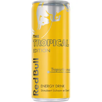 [054035] RED BULL ENERGY DRINK TROPICAL EDITION CANS 25CL X 12