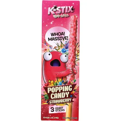 [044746] K-STIX POPPING CANDY STRAWBERRY CHOCO STICKS 3X19GR X 32