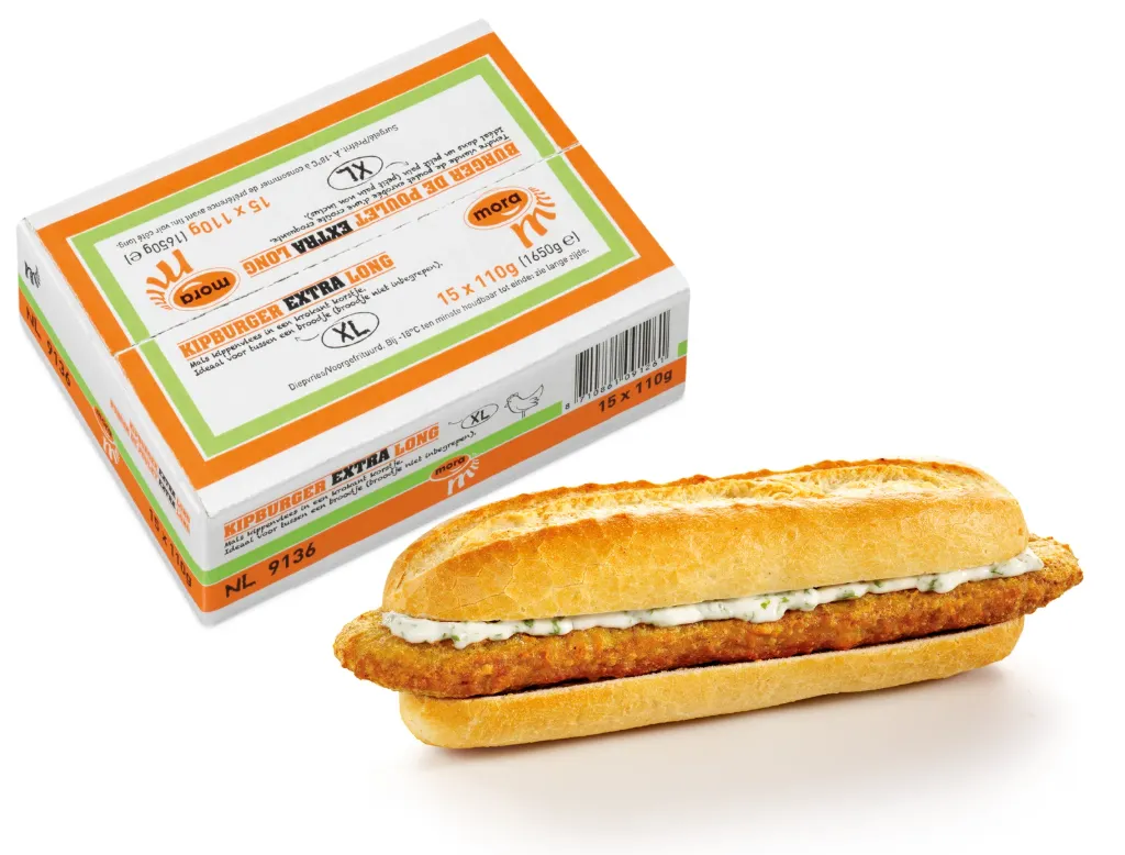BURGER DE POULET XL 15 x 110G MORA