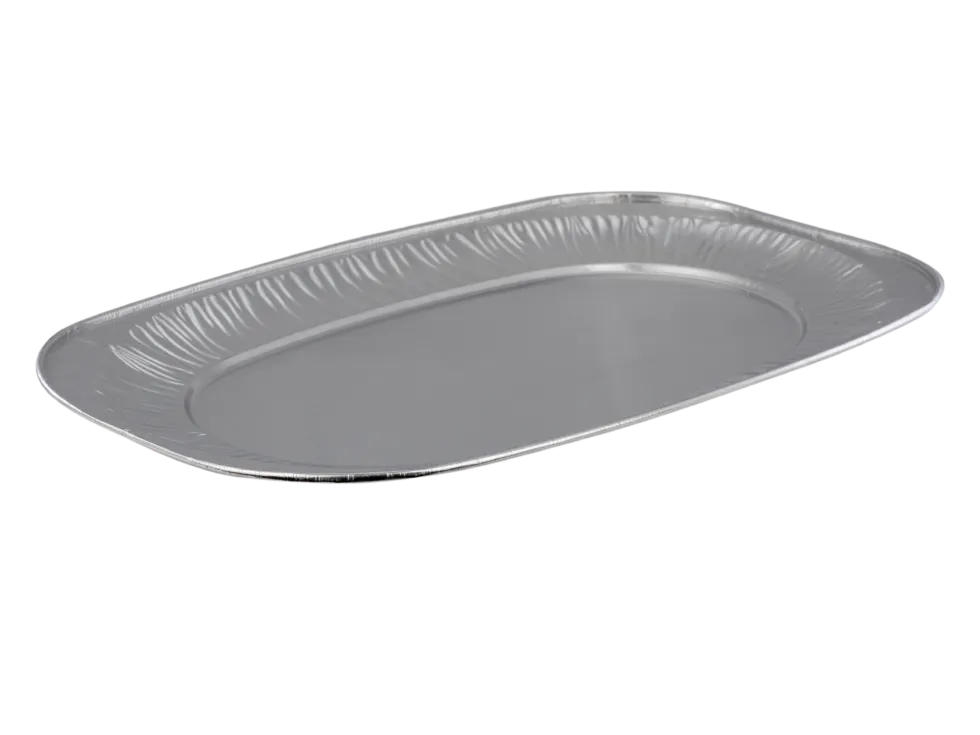 [6050 PLATEAU ALU OVALE 33 CM] Plateau aluminium ovale 33 cm – 10 pcs
