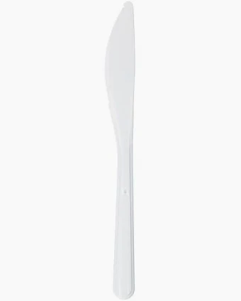 [5479 COUTEAUX PLASTIQUE] Couteaux transparents en plastique Lux X 100 pcs