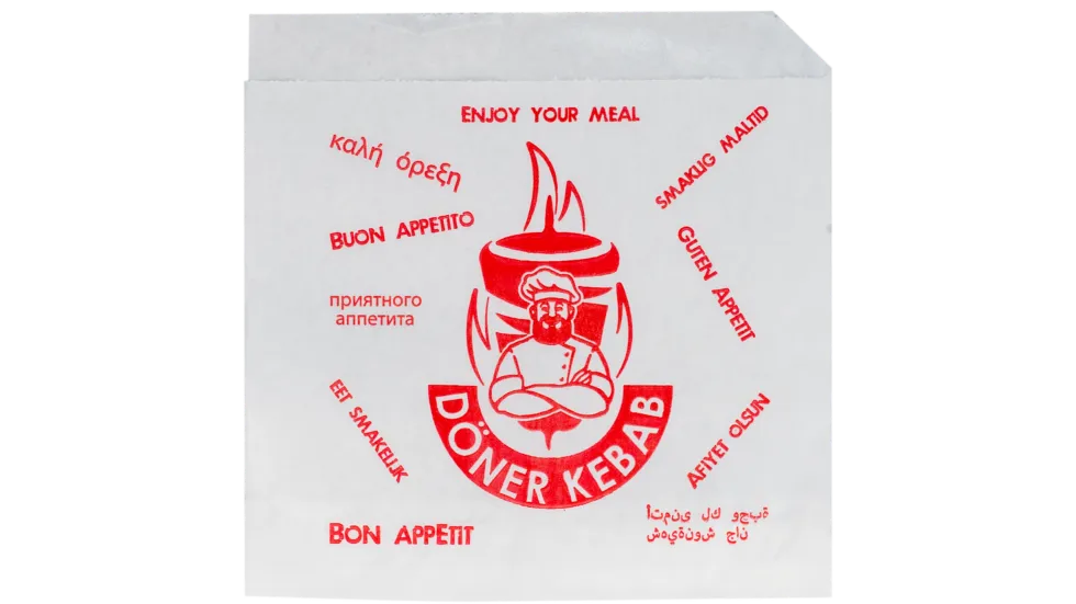[5252 PAPIER KEBAB 16X16] Papier kebab 16 x 16 cm – 4 kg / carton
