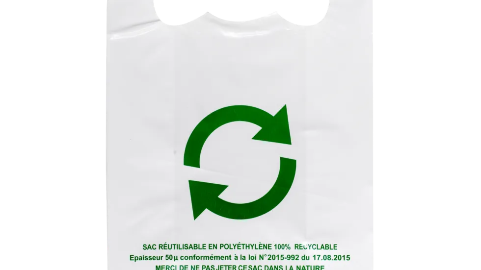 [02072 SAC PLASTIC 55] Sacs à bretelles 300+180 x 550 mm (50 µ) – 400 pcs / carton