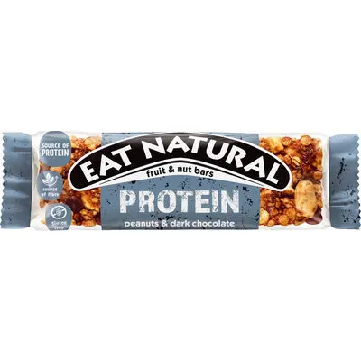 [015220 EAT NATURAL CHOCO] EAT NATURAL PROTEINE CHOCOLAT NOIR CACAHUETES 40GR X 12