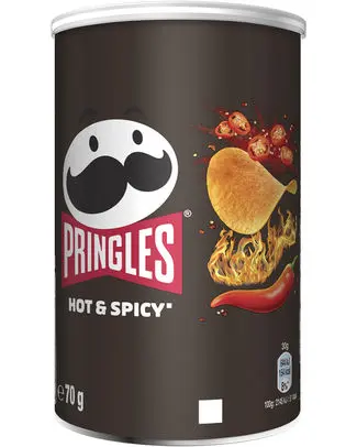 PRINGLES HOT & SPICY CHIPS 70GR (12-Pack)