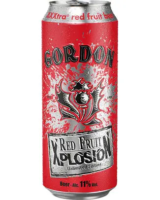 GORDON RED FRUIT XPLOSION CANS 11° 50CL 12-Pack