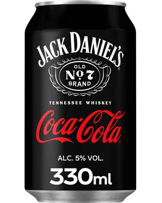 JACK DANIEL'S COCA COLA 5� FAT CANS 33CL