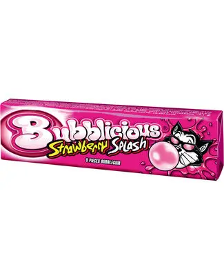 [033250 BUBBLICIOUS STRAWBERRY] BUBBLICIOUS STRAWBERRY SPLASH 5P (18-Pack)