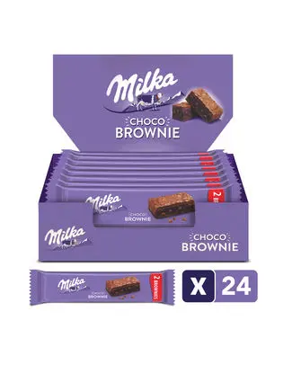 [024295 MILKA BROWNIE 50 GR] MILKA CHOCO BROWNIE GATEAUX 2P 50GR (24-Pack)