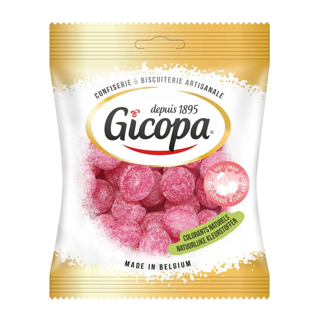 [025750 GICOPA CERISES 100 GR] GICOPA CERISES CITRIC SACHET 100GR (24-Pack)