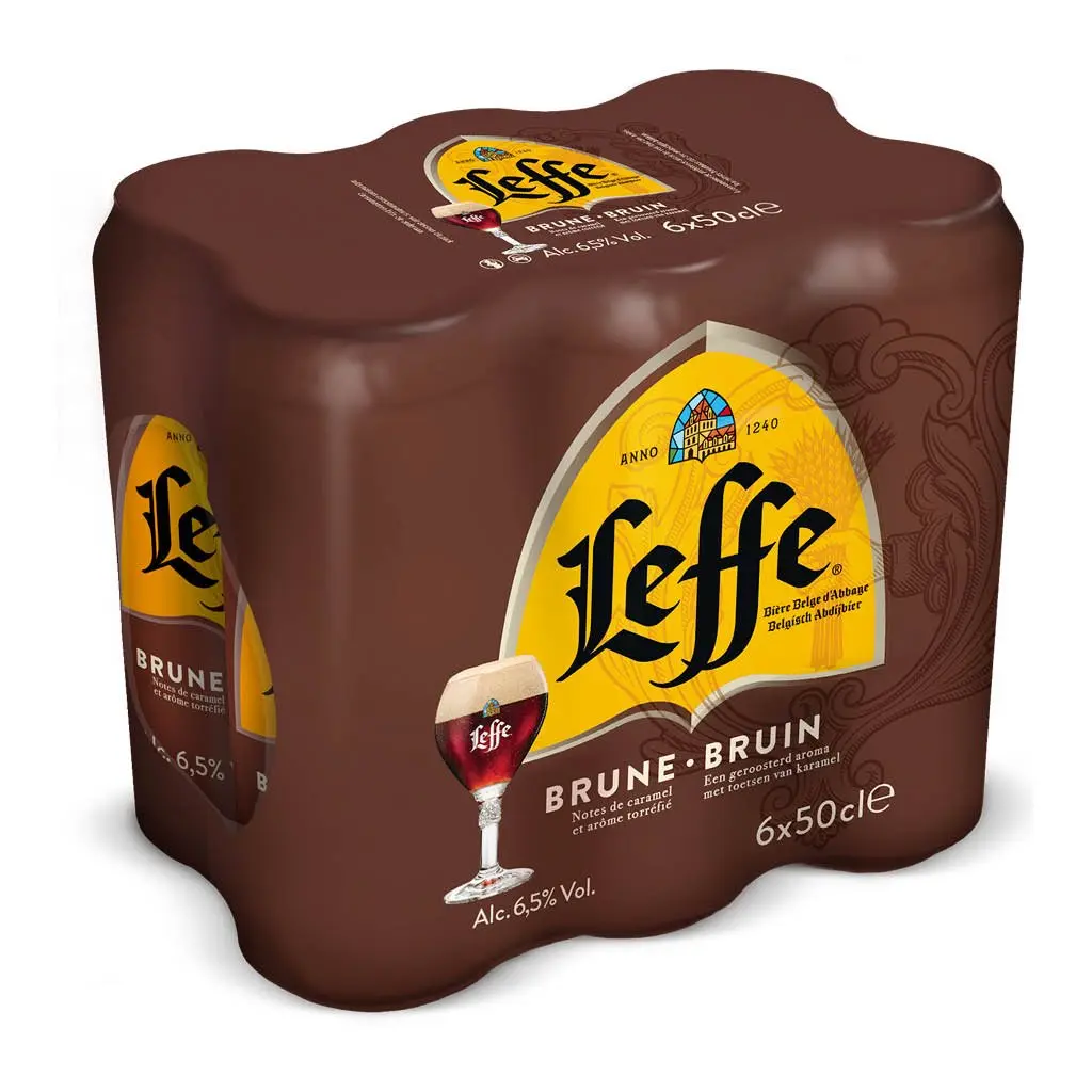 [049136 LEFFE BRUNE 50] LEFFE BRUNE 6,5° CANS 50CL 6-PACK X 24