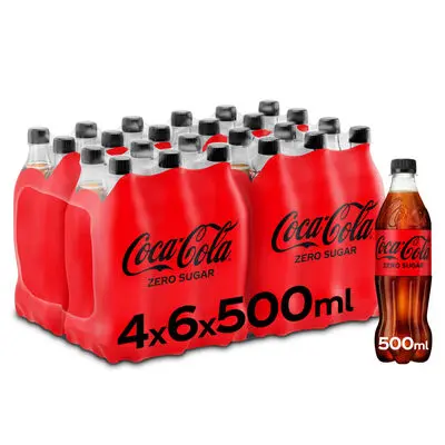 [051962] COCA COLA COKE ZERO PET 50CL 6-Pack (x4)