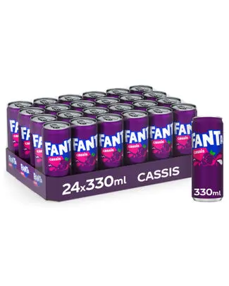 FANTA CASSIS SLEEK CANS 33CL 6-PACK - 24-Pack