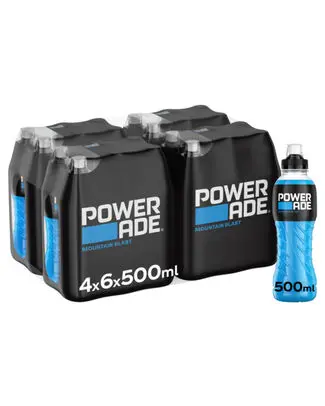 [052172 POWERADE BLEU 50 CL] POWERADE BLUE ICE PET 50CL 6-Pack X 24